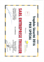 Trophée sécurité 2016 chantier CFA